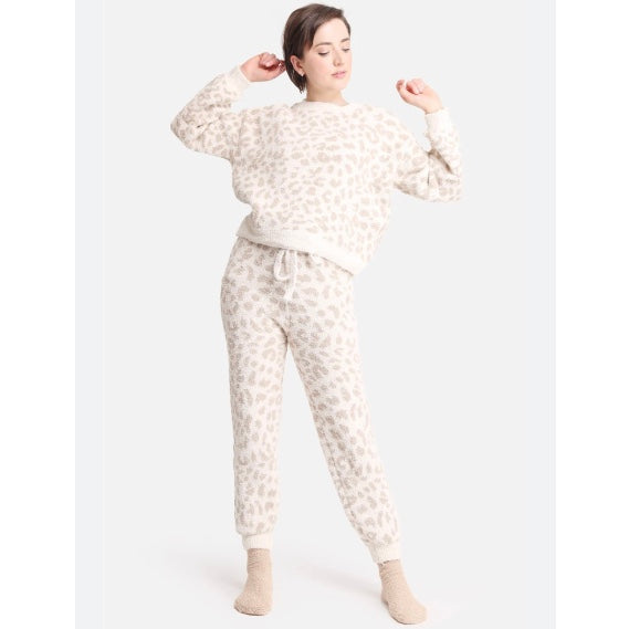 Leopard print fluffy discount pyjamas