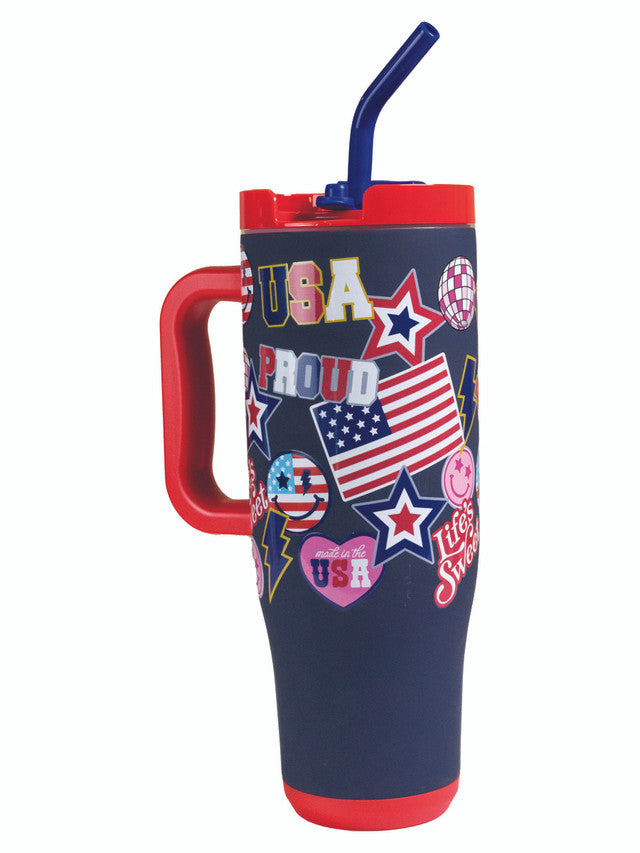 USA 40oz Sticker Tumbler