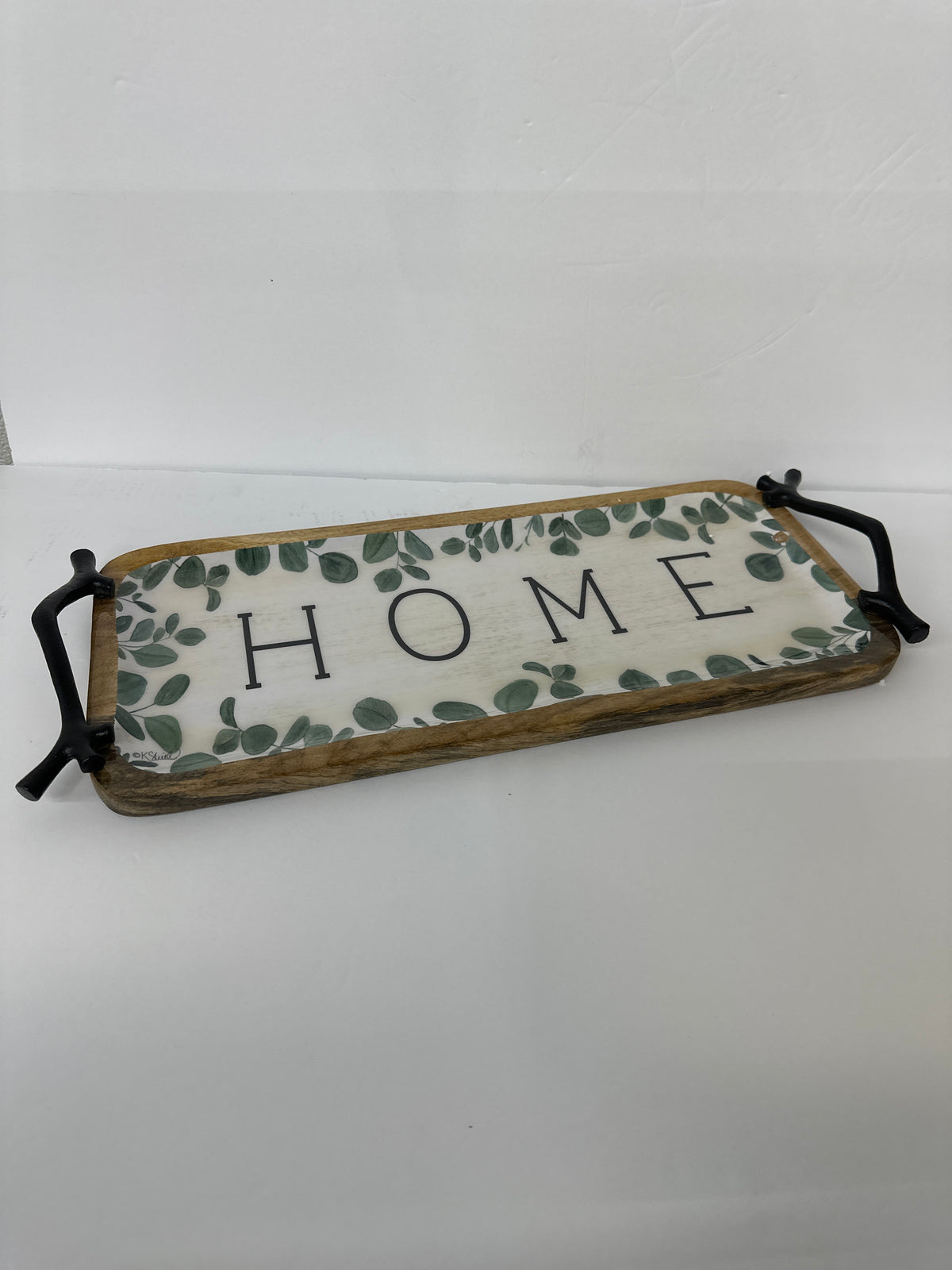 Home wood enamel tray