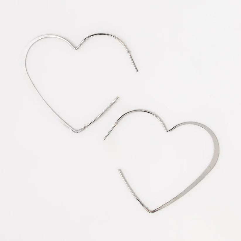 Hoops Lg Heart Shaped Earrings