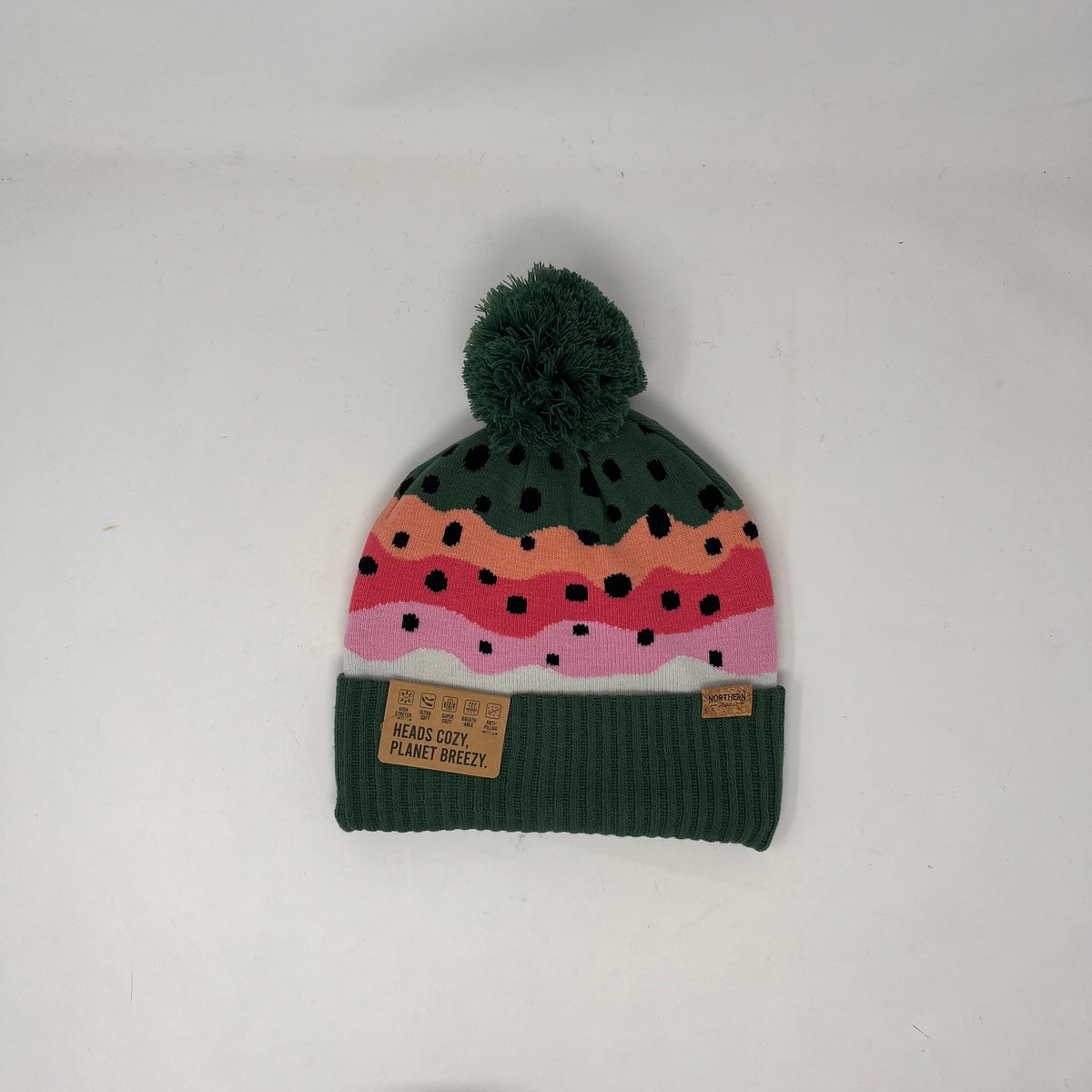 Watermelon Beanie w/Removeable Pom