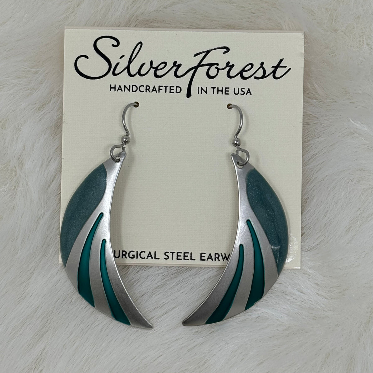 Silver Contemp Shape &amp; Color Earrings