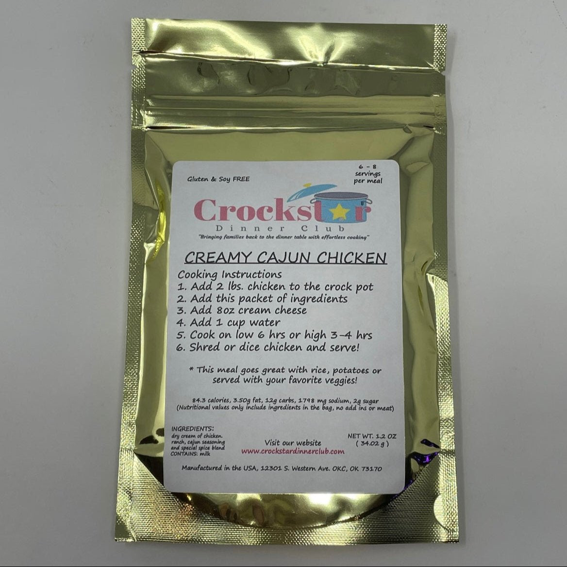 Creamy Cajun Chicken Crockstar Dinner Mix