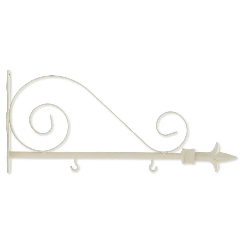 White Metal Scroll Arrow Holder 17.5&quot;