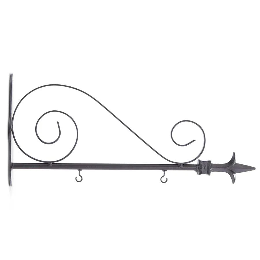 Black Metal Scroll Arrow Holder 17.5&quot;