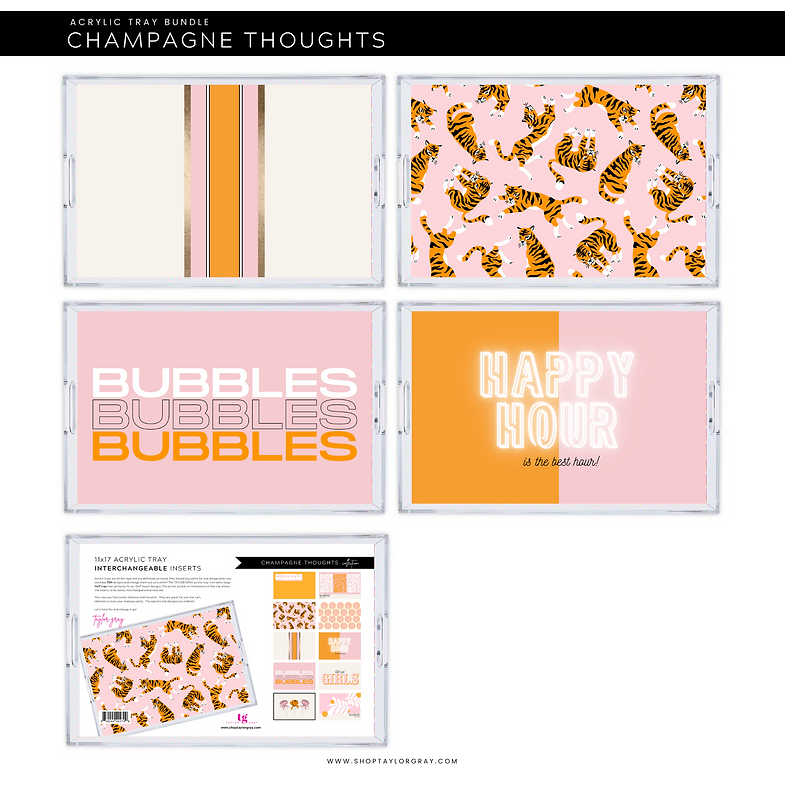 Champagne Thoughts Interchangeable Inserts