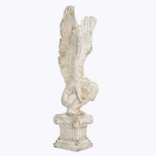 Angel Weeping on Pedestal Statue