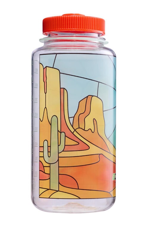 32oz Wide Mouth Stained Glass Print Bottle