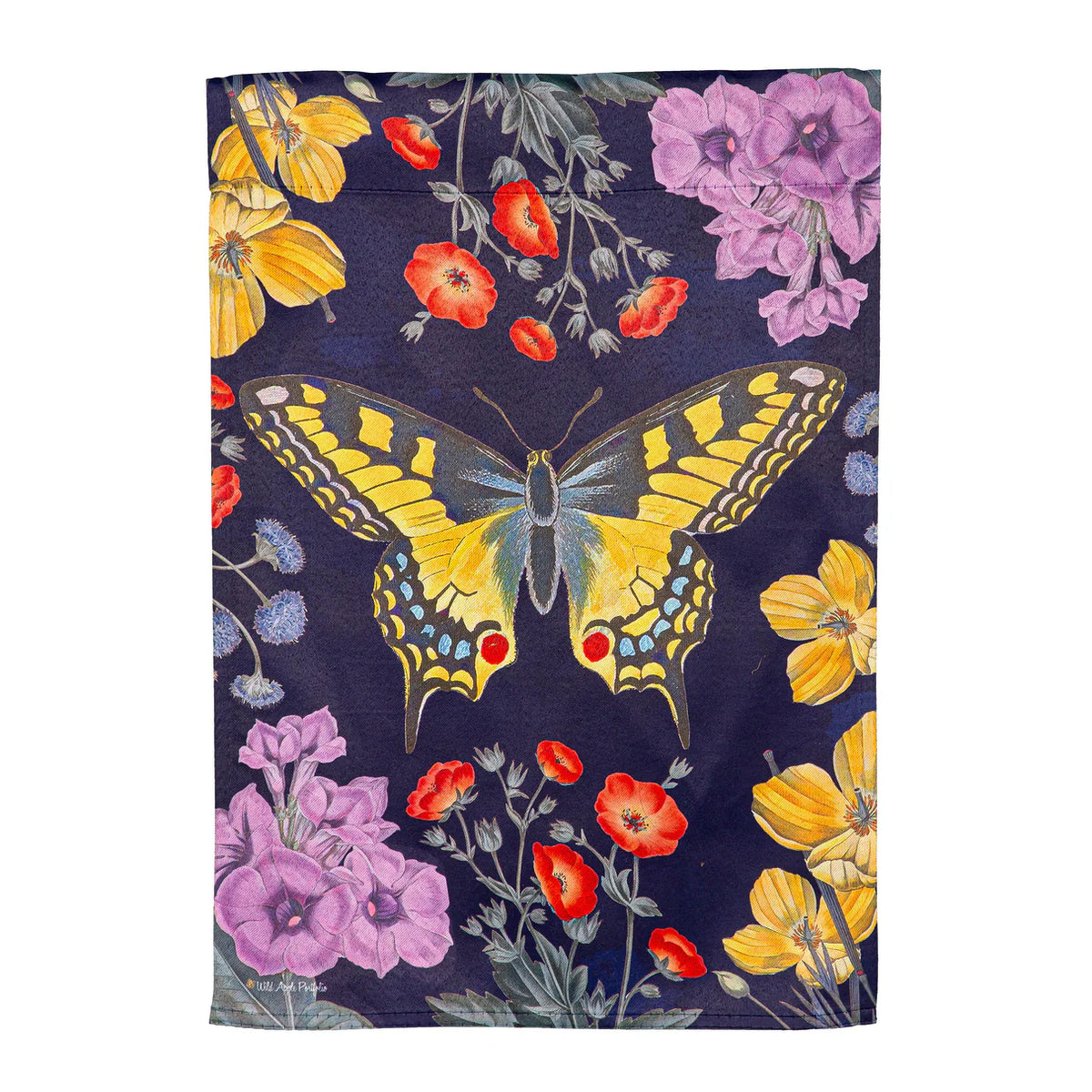 Butterfly Garden Suede Garden Flag