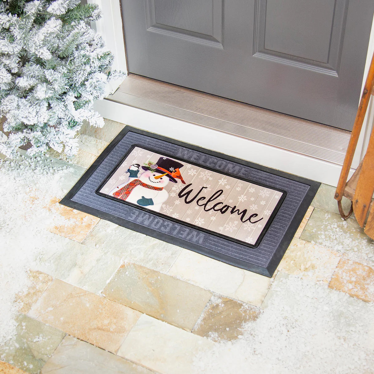 Let It Snow Sassafras Insert Mat