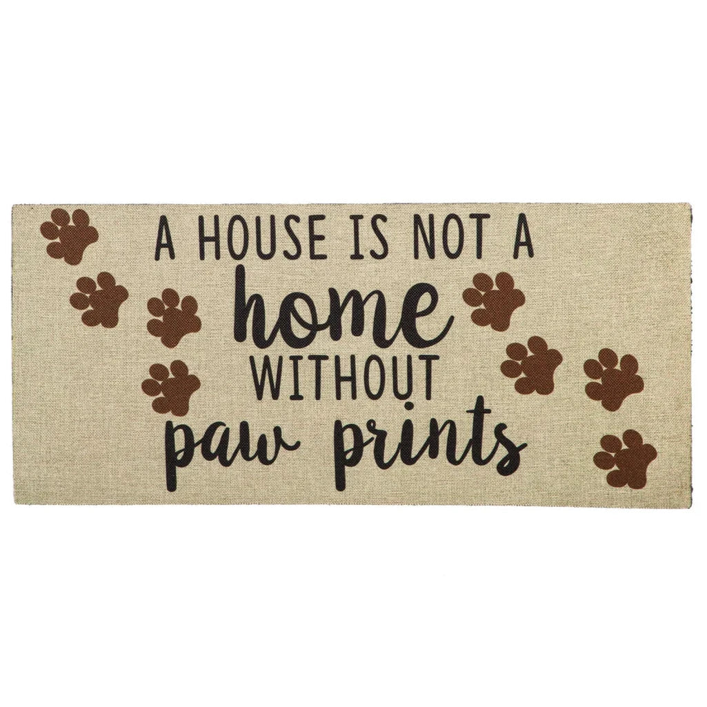 House Not a Home w/o Paw Prints Sassafras Insert Mat