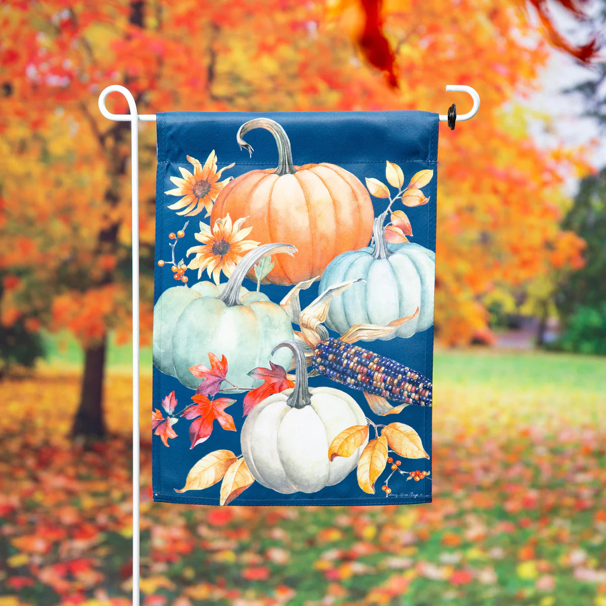 All Things Pumpkin Suede Garden Flag