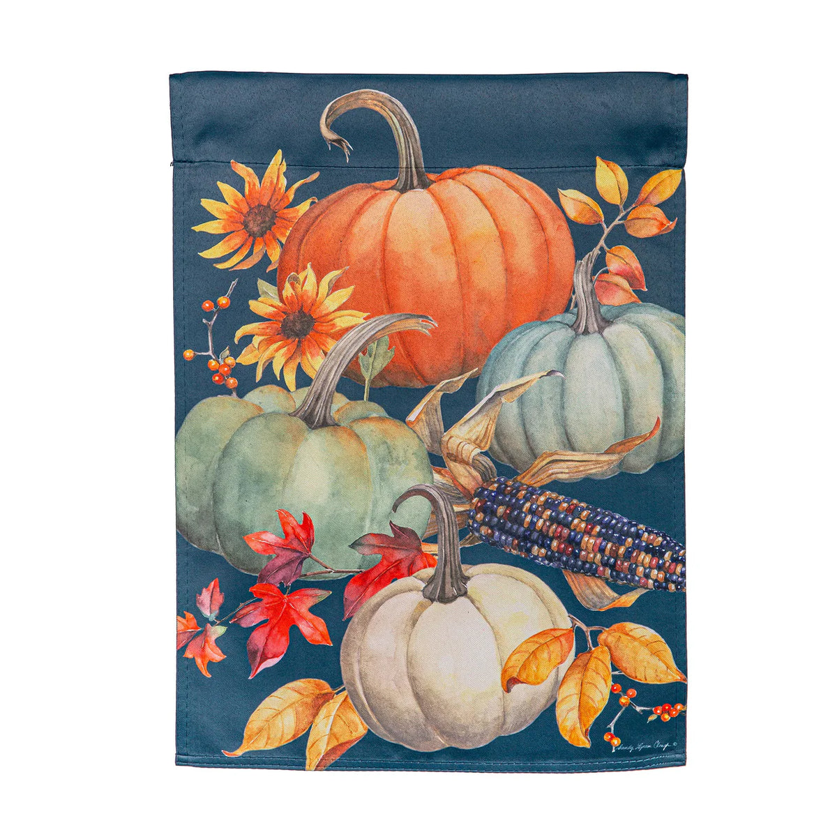 All Things Pumpkin Suede Garden Flag