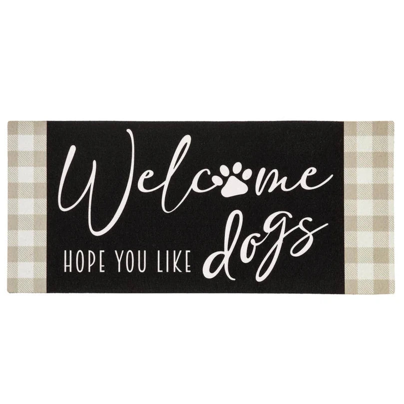 Dogs and Check Sassafras Insert Mat