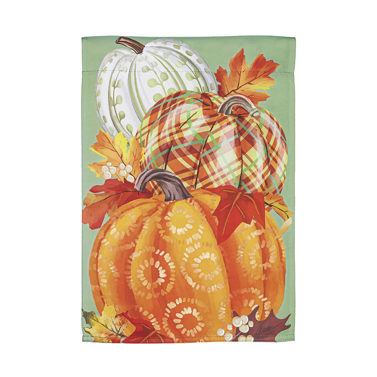 Painted Fall Pumpkins Suede Garden Flag