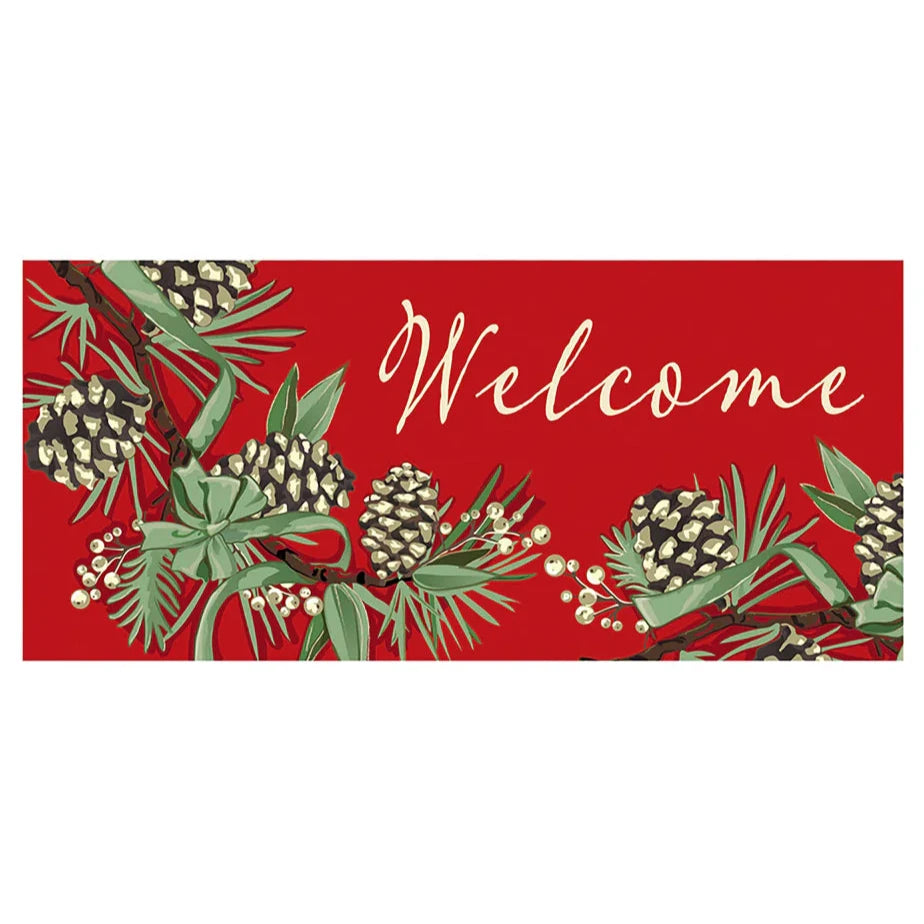 Winter Pine Welcome Sassafras Insert Mat