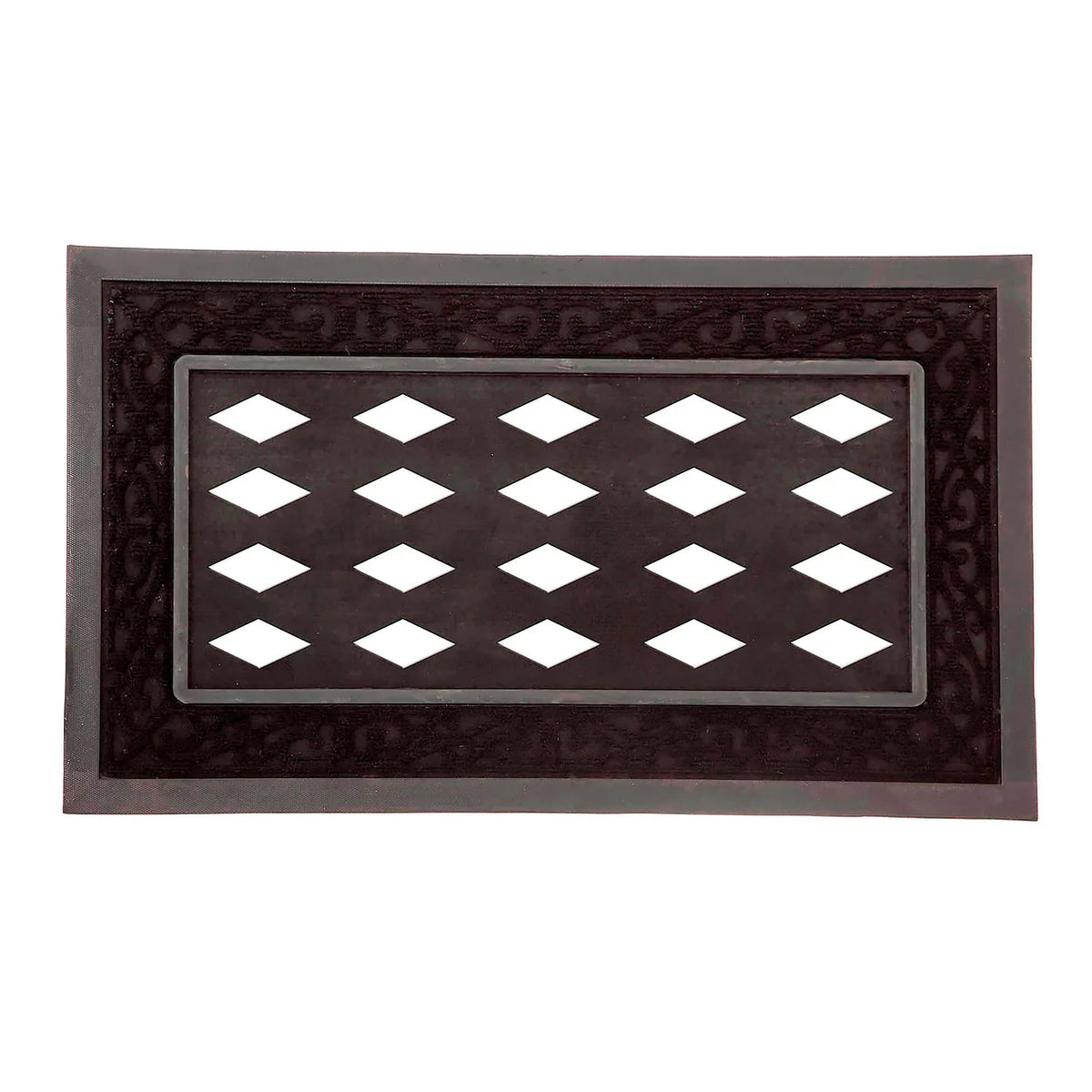 Black Solid Scroll Sassafras Mat Tray