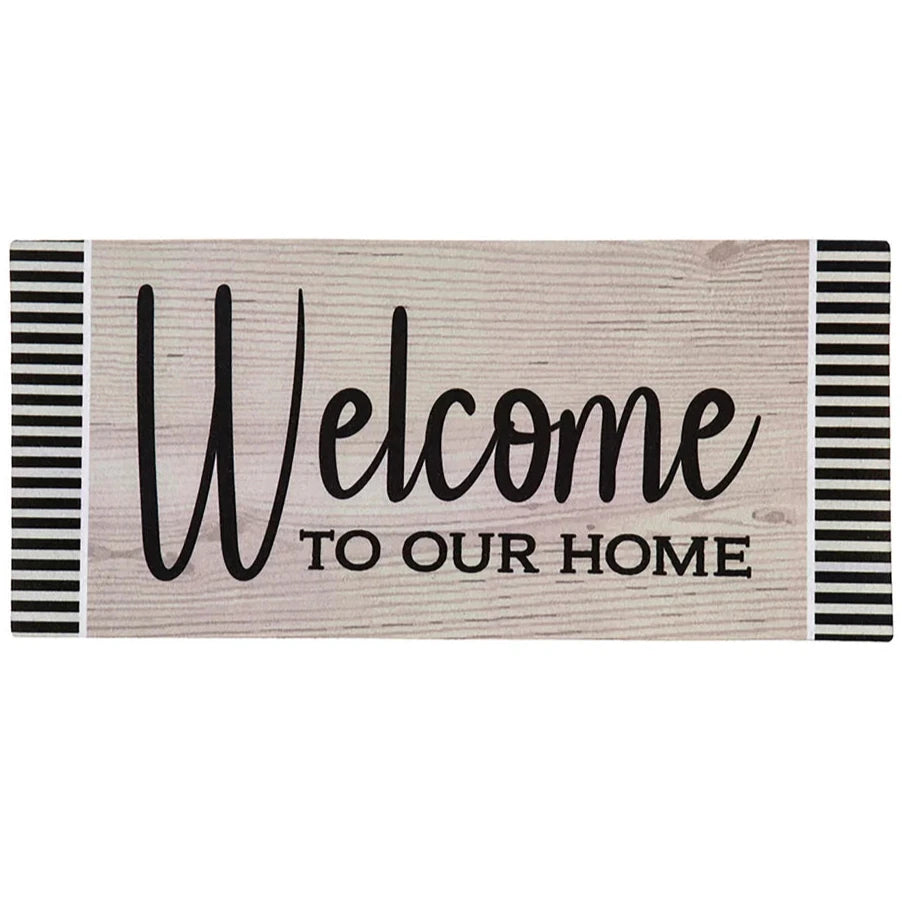 Wood Grain Welcome Sassafras Insert Mat