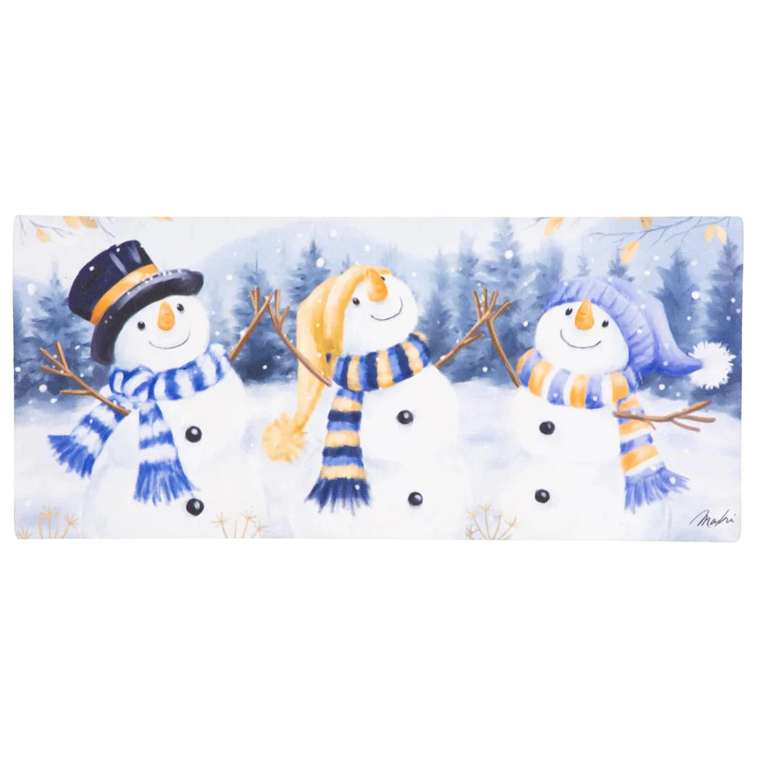 Happy Snowman Trio Sassafras Insert Mat