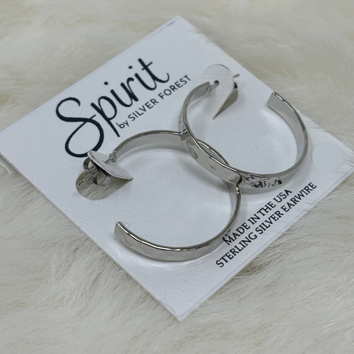 Hammered Fun Hoop Post Earrings