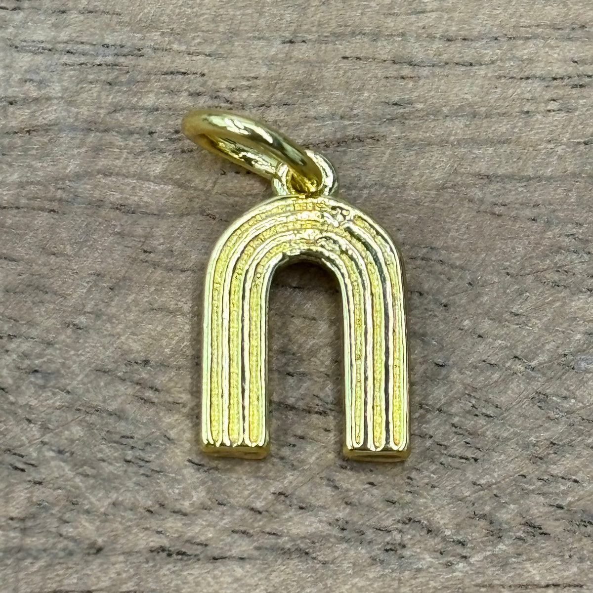 Gold Modern Rainbow Charm