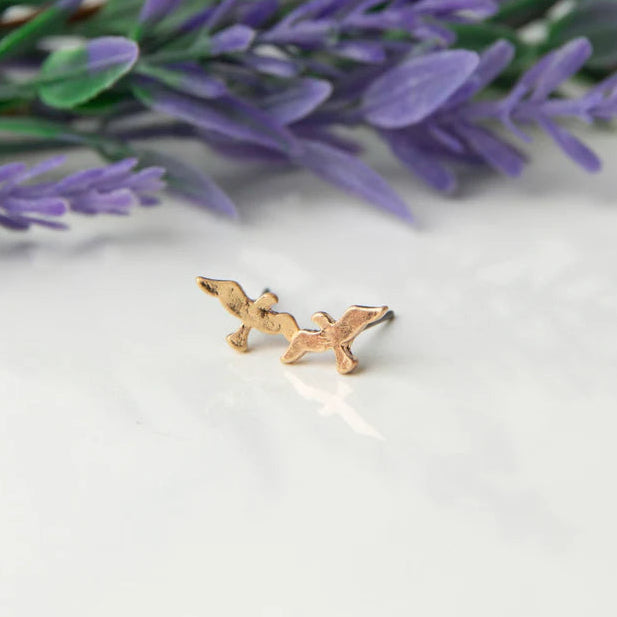 Seagull Stud Bud Earrings