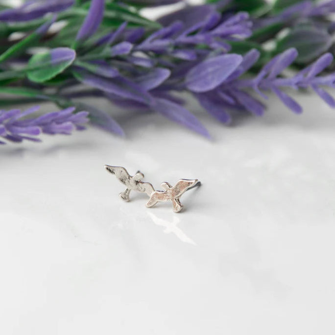 Seagull Stud Bud Earrings