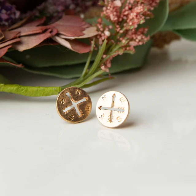 Compass Stud Buds Earrings