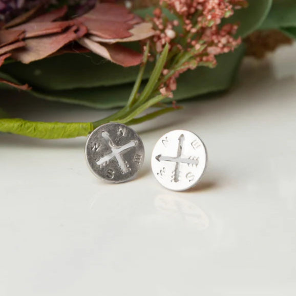 Compass Stud Buds Earrings