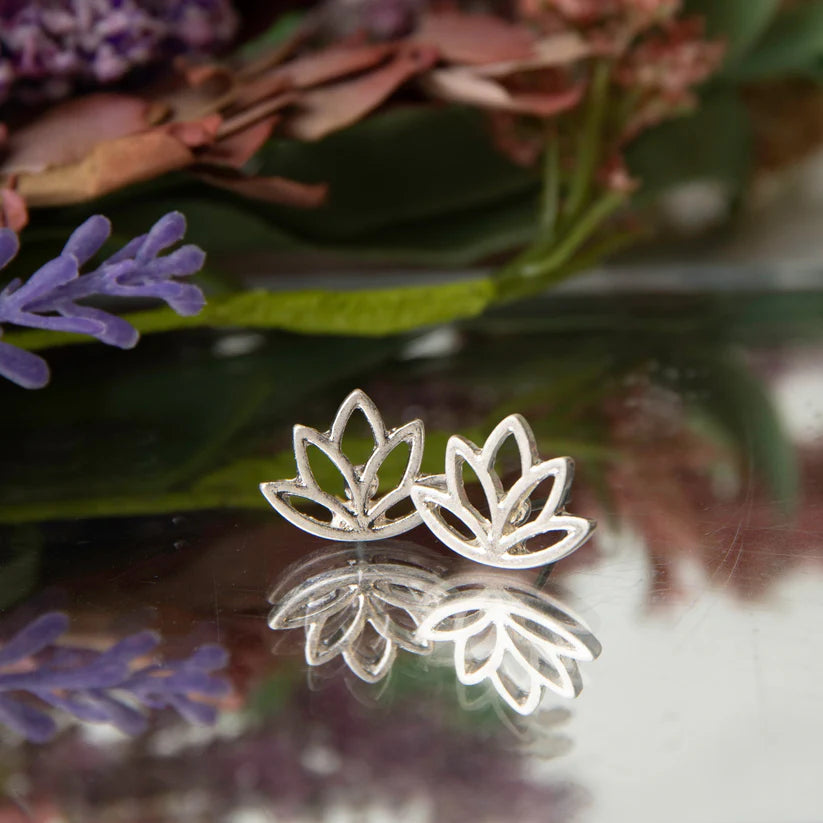 Lotus Stud Bud Earrings