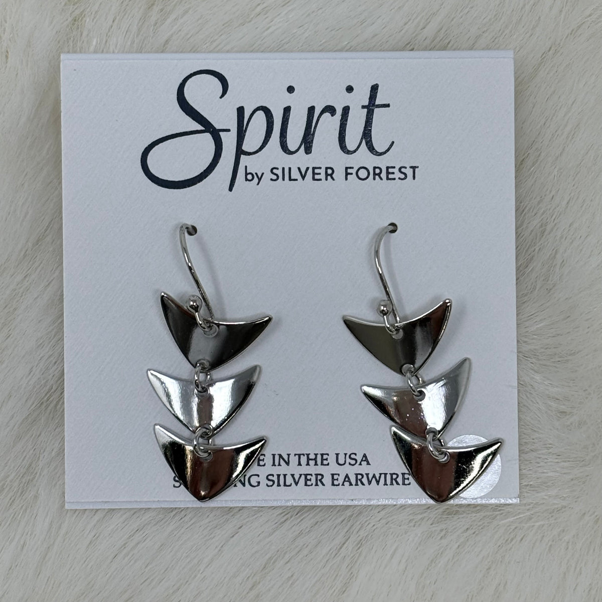 Sharp Tri Cascade Earrings Spirit