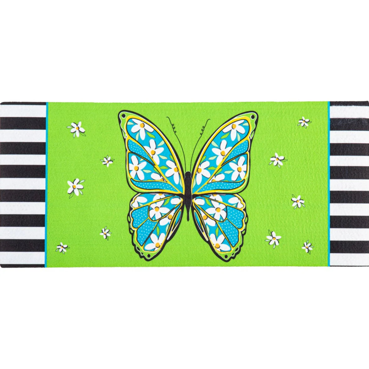 Floral Butterfly Welcome Sassafras Switch Mat Insert