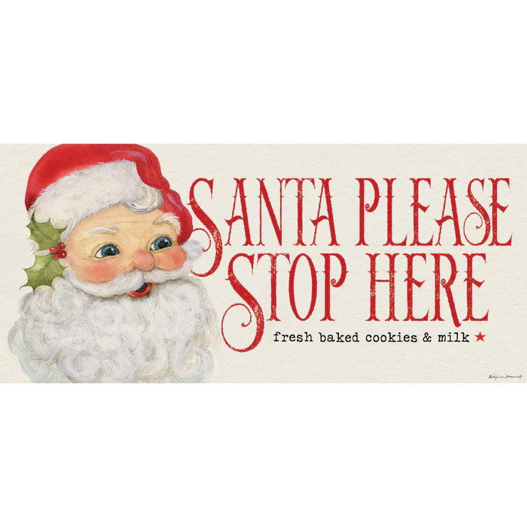 Santa Please Stop Here Sassafras Insert Mat - Retired Design