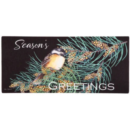 Season&#39;s Greetings Bird Sassafras Insert Mat