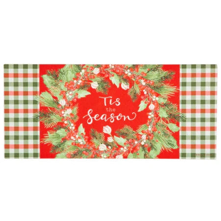 Tis the Season Wreath Sassafras Insert Mat