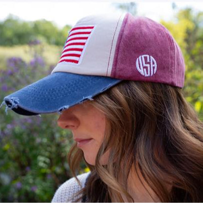 American Flag Trucker Hat