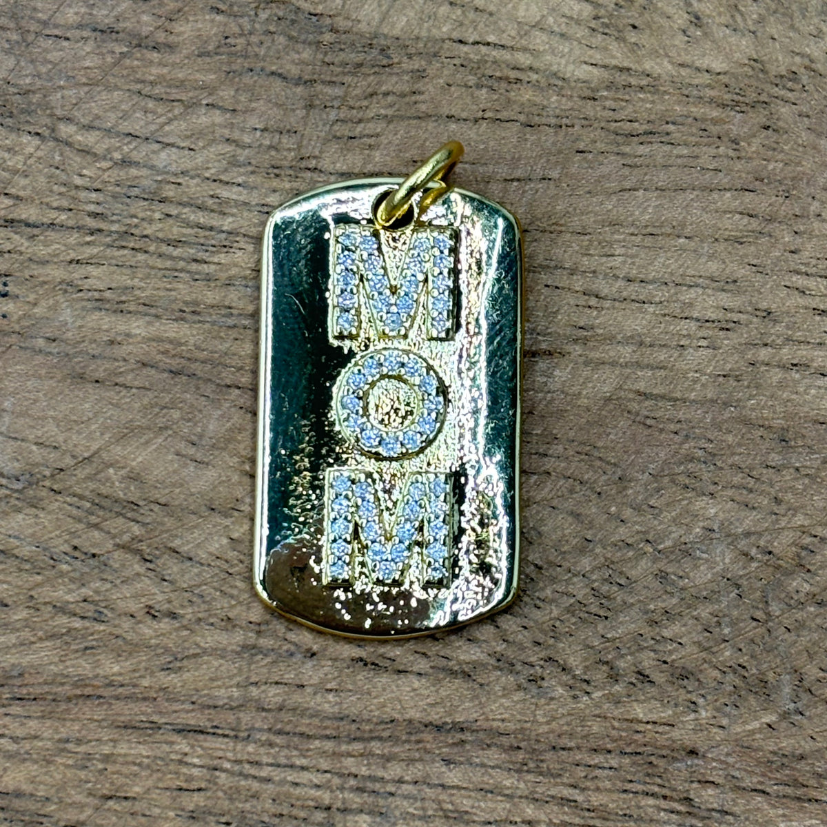 Mom Dog Tag Charm