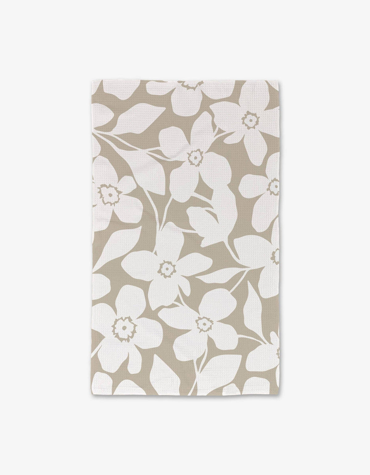 Big Tan Flowers Luxe Hand Towel