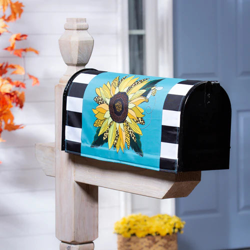 Welcome Friends Leopard Sunflower Mailbox Cover