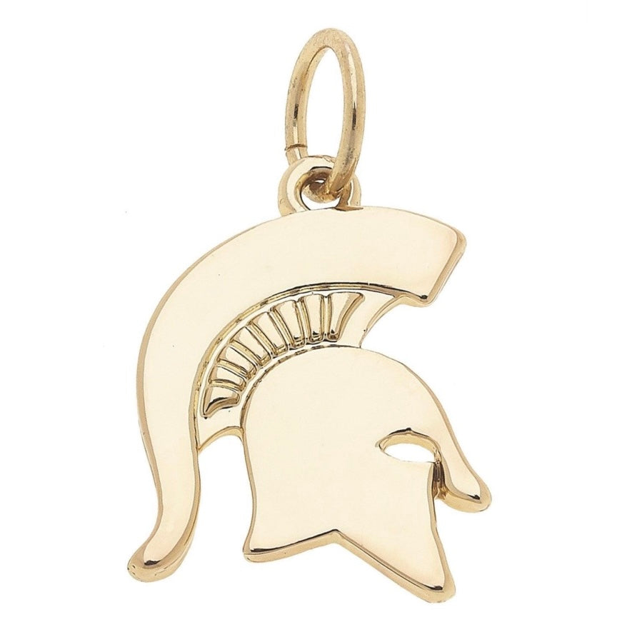 Michigan State Spartans Shiny Gold Logo Charm