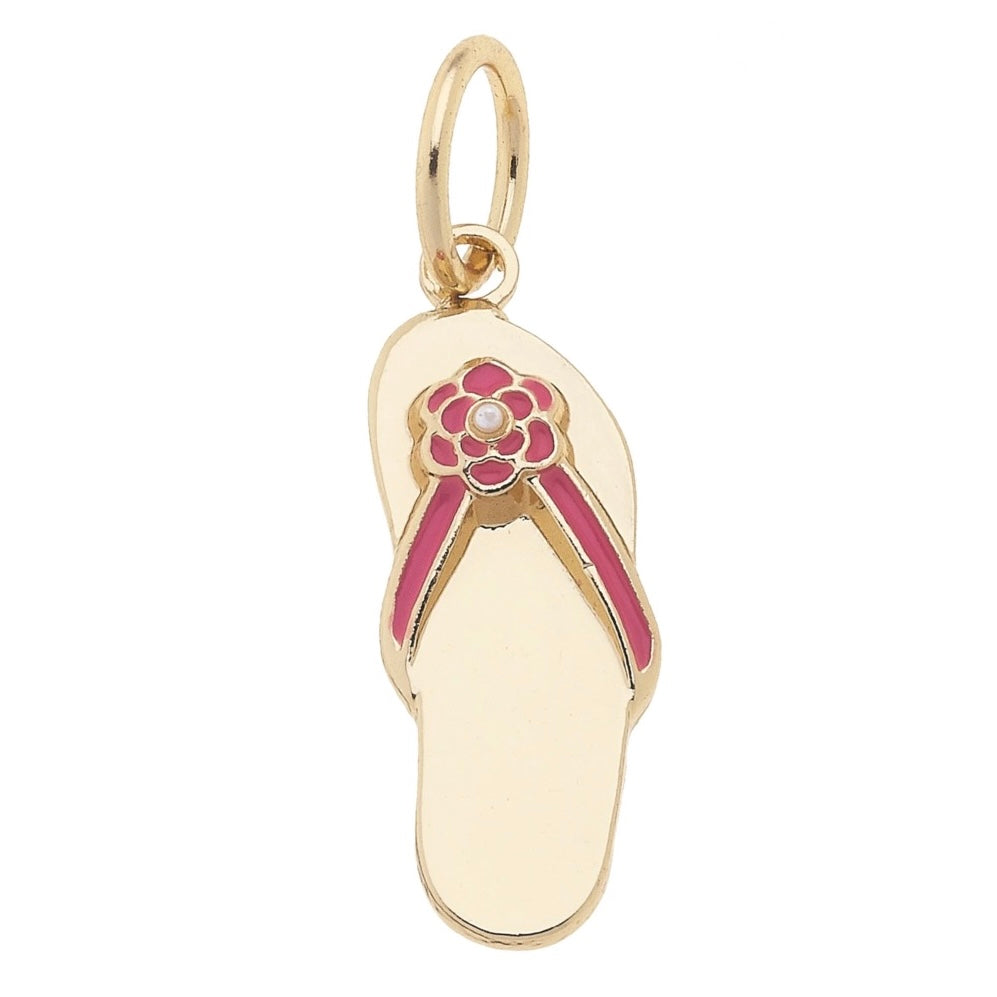 Flip Flop Charm in Shiny Gold