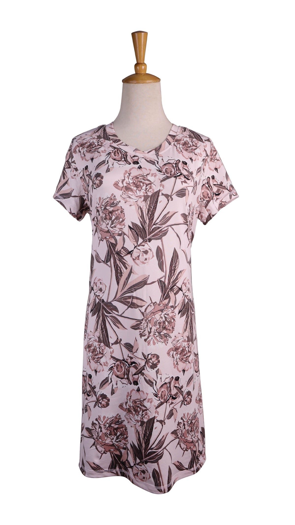 Dusty Rose Floral Sleep Dress-Fashion By Mirabeau