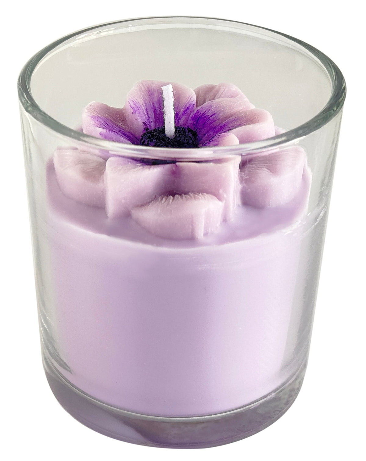 Purple Flower Market Art Candle