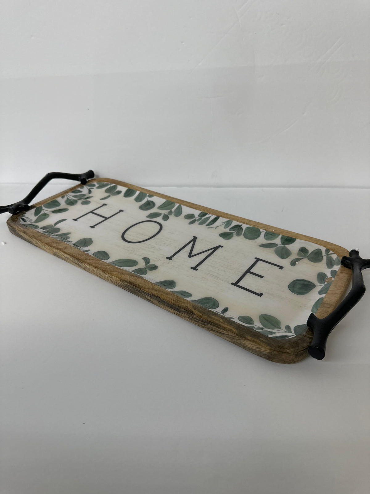 Home wood enamel tray