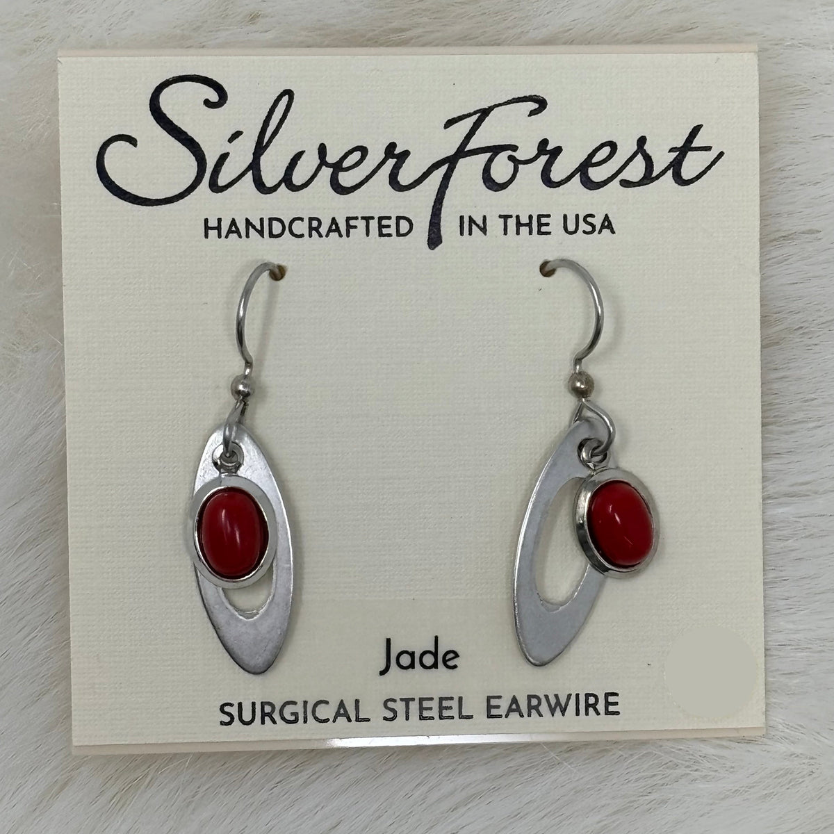 Silver Open Oval Cascade Earrings