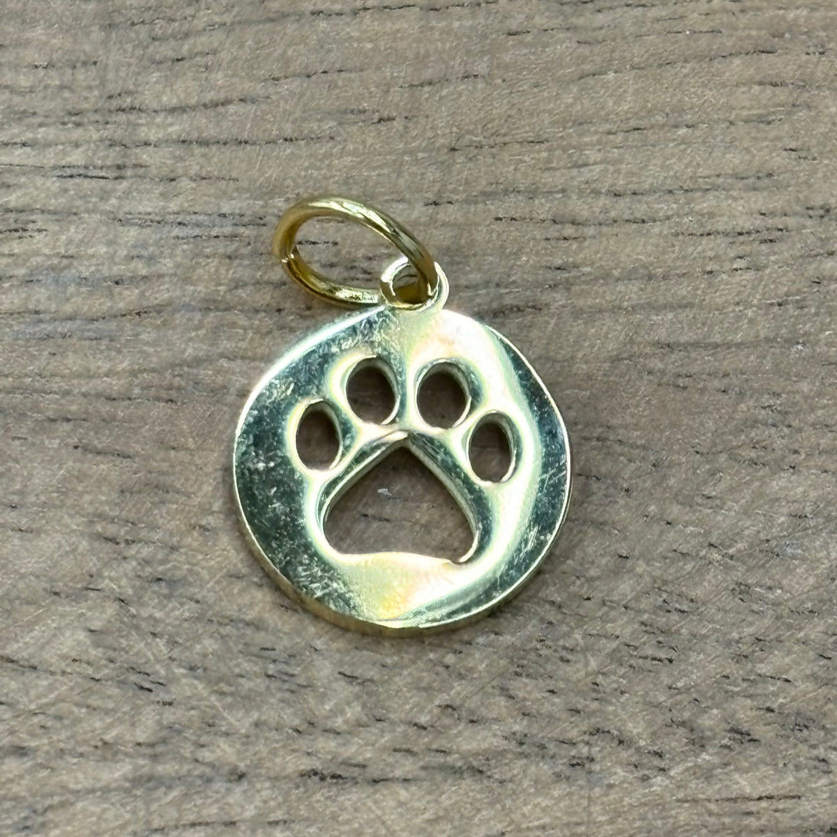 Paw Cutout on Disc Charm