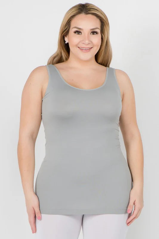 Reversible V Or U Neck Seamless Tank O/S