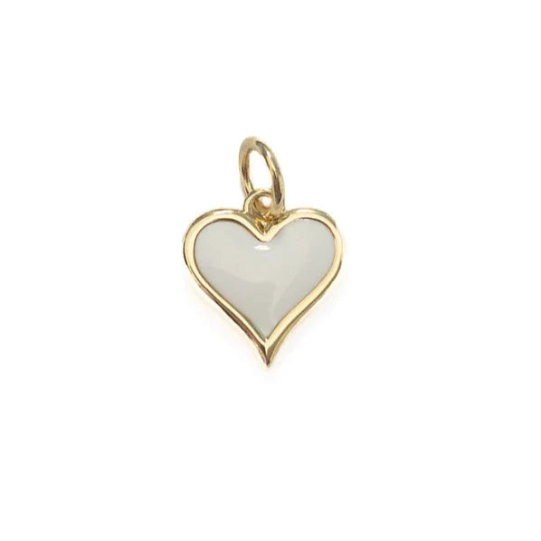 White Heart Charm