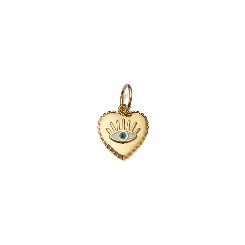 Small Heart Evil Eye Charm