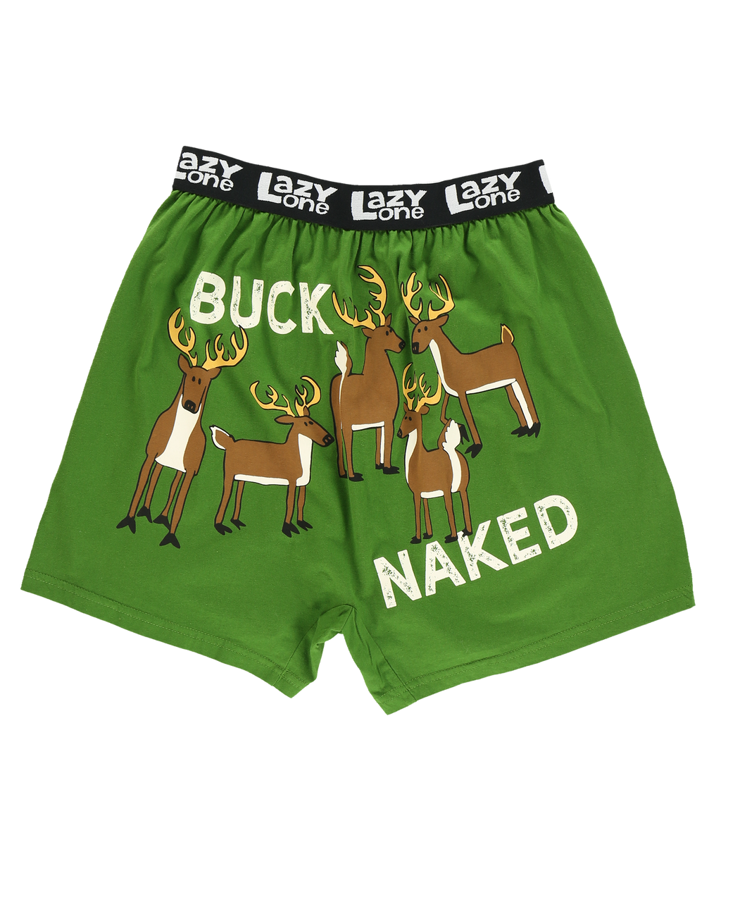 Buck Naked Green Men&#39;s Boxers